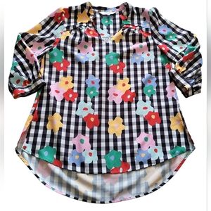 Crosby by Mollie Burch Women's Blouse Floral Pattern size S